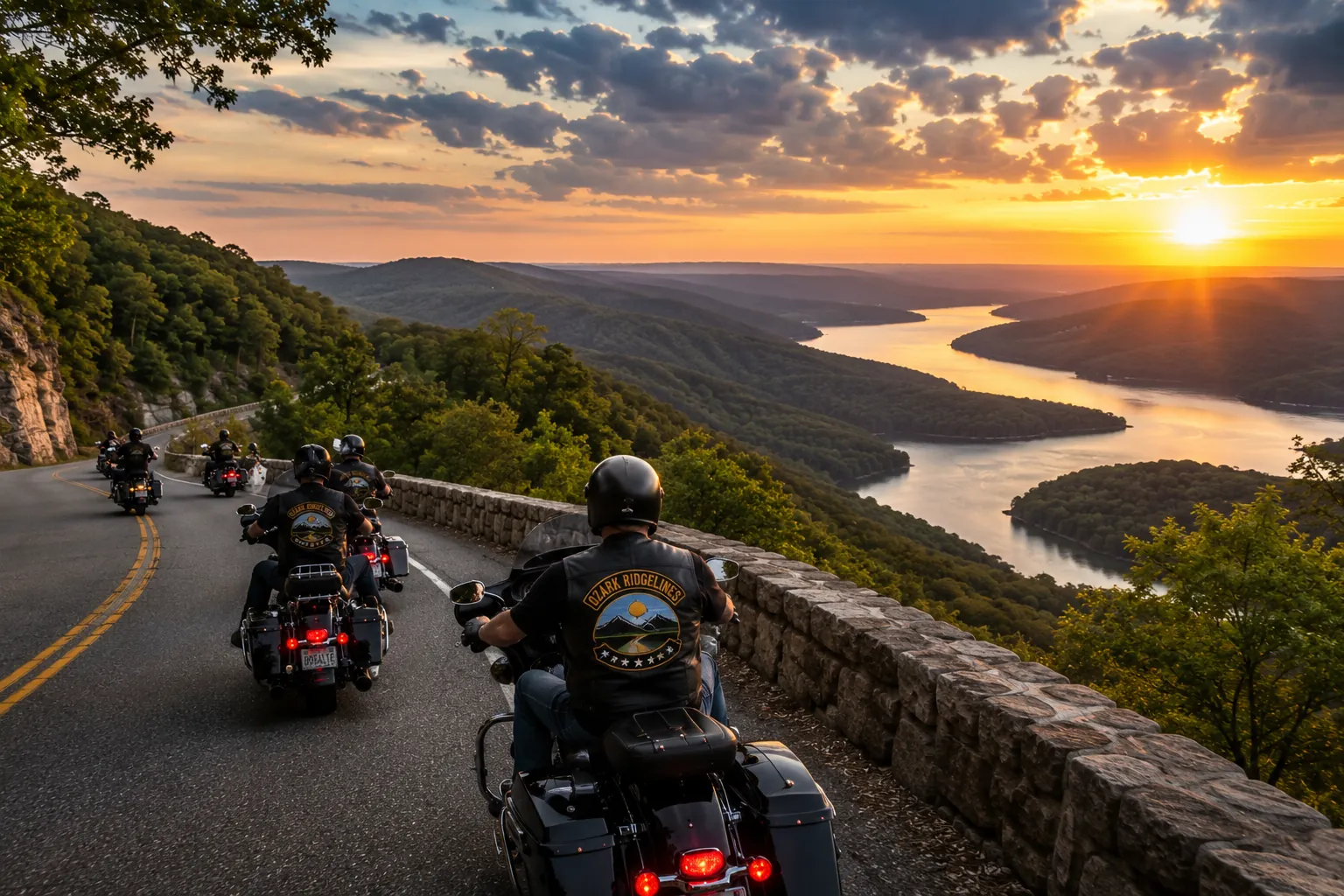 Ozark ridgeline riding roads