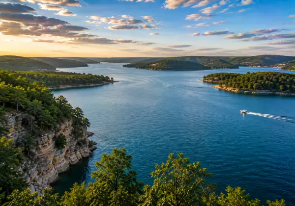 Bull Shoals Lake shoreline and open water