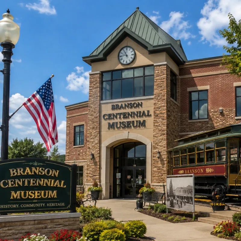 Exhibit inside the Branson Centennial Museum in Historic Downtown Branson