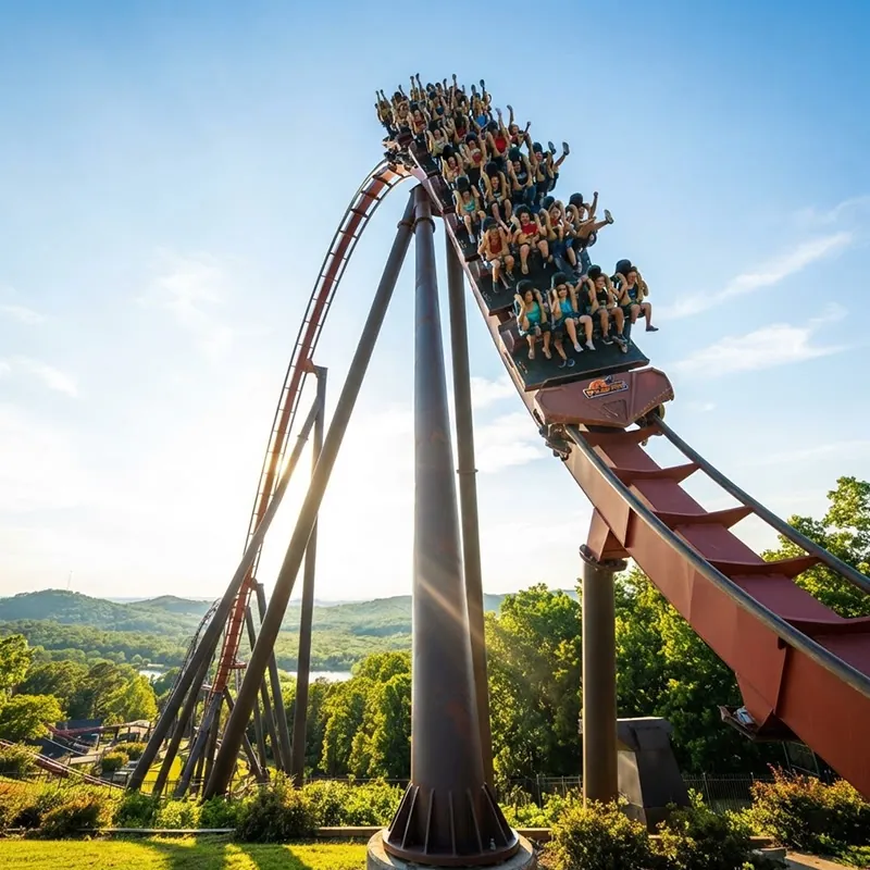 Outlaw Run wooden roller coaster at Silver Dollar City, Branson